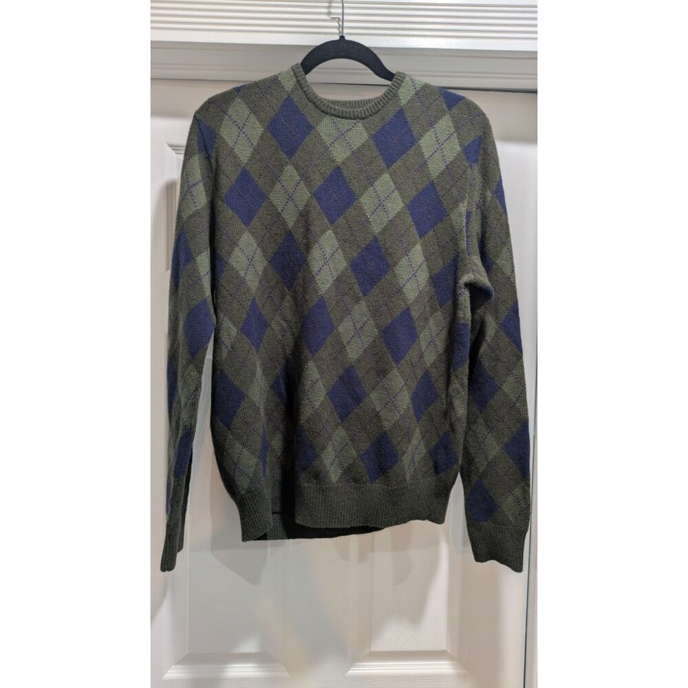 Polo Golf Ralph Lauren Merino Wool Cashmere Argyle Sweater Mens Medium Preppy